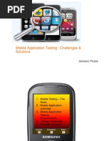 Mobile Application Testing: Challenges & Solutions: Ashwini Phalle