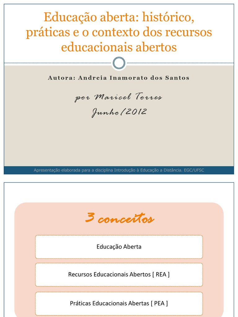 Educação Aberta: Conceitos e Práticas | PDF | Tecnologia educacional ...