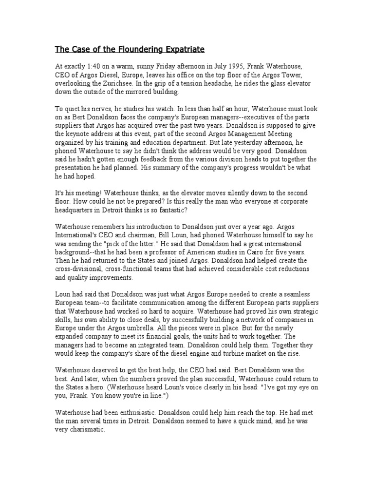 The Case of The Floundering Expatriate PDF