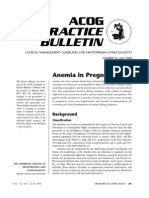 Anemia in Pregnancy - ACOG 2008