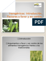 2-Transgénicos Introducción-Factores A Favor y en Contra