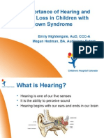 Emily Nightengale and Megan Hedman - The Importance of Hearing Loss in Children With Down Syndrome - English