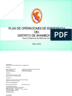 Plan de Operaciones de Emergencia Del Distrito de Shamboyacu