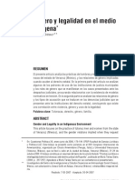 Genero y Legalidad en El Medio Indigena