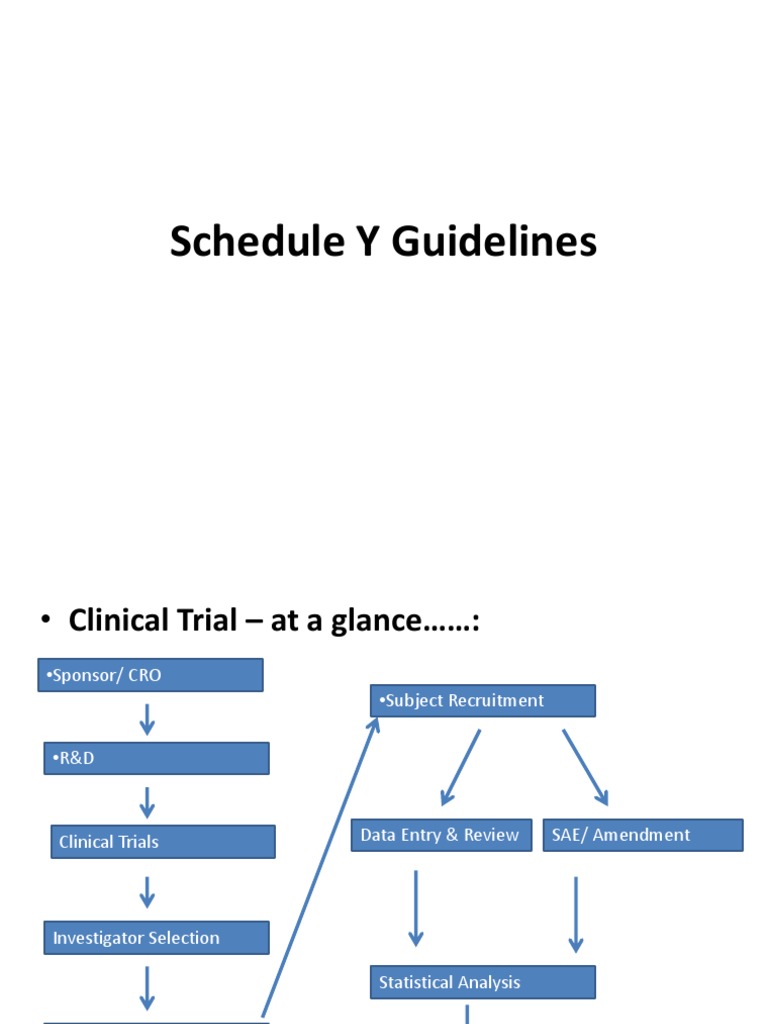 Schedule Y Clinical Trial Guidelines | PDF | Clinical Trial ...
