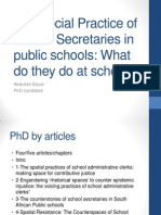 The Social Practice of School Secretaries in Public