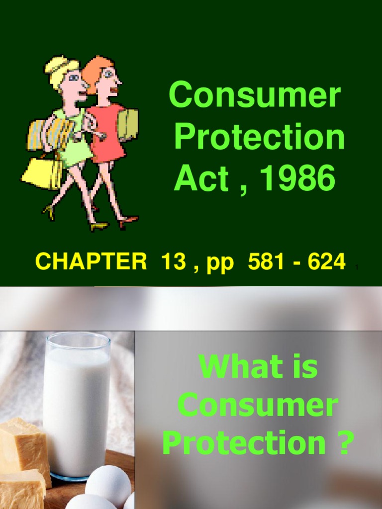 Consumer Protection Act, 1986: CHAPTER 13, PP 581 - 624 | PDF