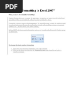 Number Formatting in Excel 2007