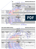 6aside Semi Finals Draw 2012