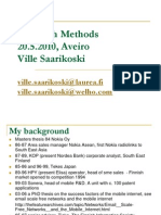Research Methods 20.5.2010, Aveiro Ville Saarikoski