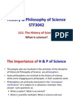 History & Philosophy of Science STF3042