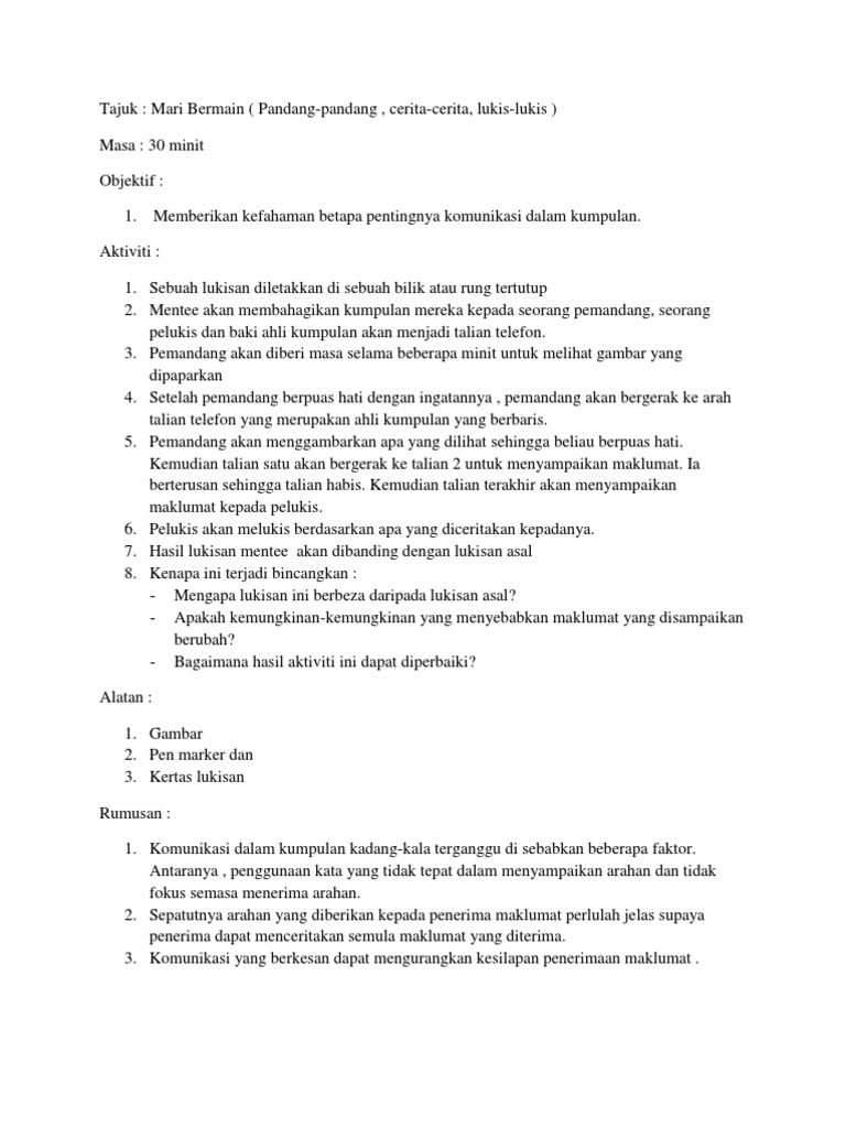 Mentor Mentee Modul Permainan Pdf