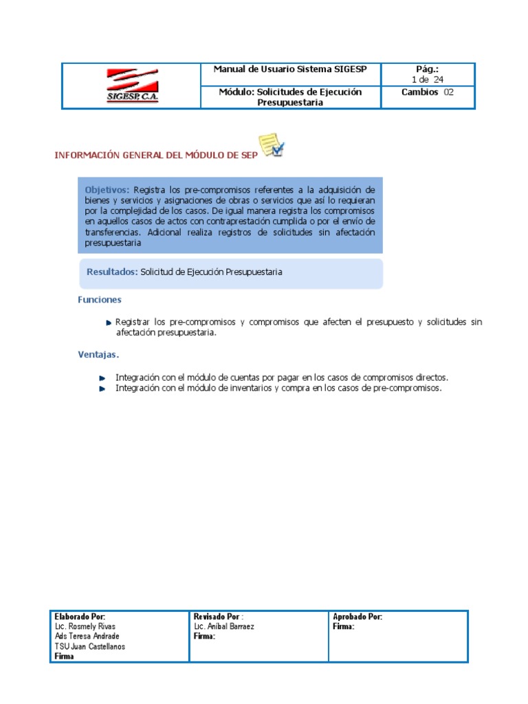 Manual Sep Sigesp | PDF | Point and Click | Ventana (informática)