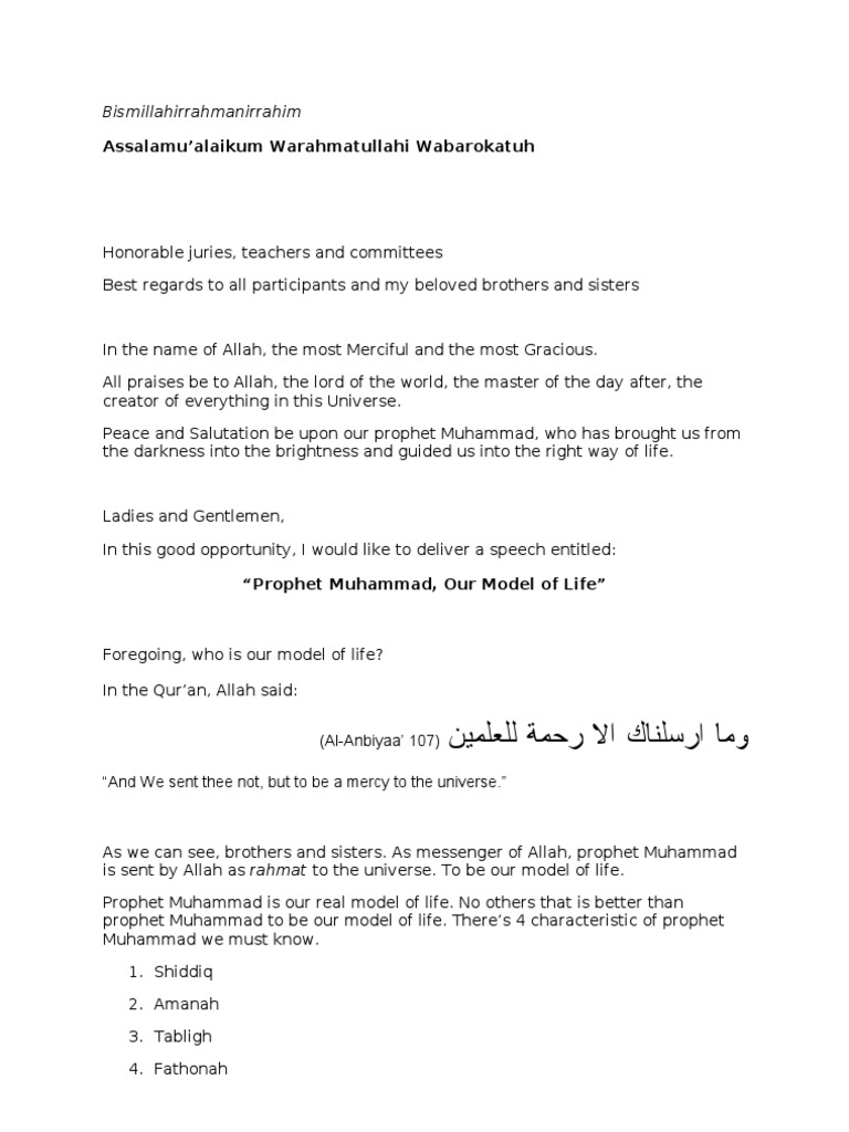 Kultum Bahasa Inggris