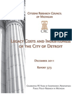 CRC Legacy Costs and Indebtedness of The City of Detroit Rpt373