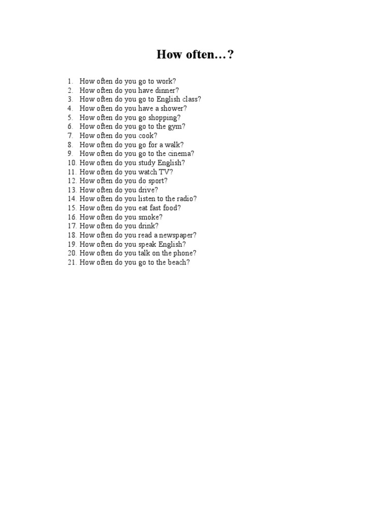 How Often | PDF