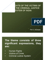 Human Rights of The Victims of Crime in The Criminal Justice System of India