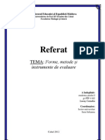 Referat-Forme, Metode Și Instrumente de Evaluare
