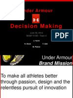 Under Armour and Decision Making