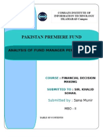 Pakistan Premier Fund - Fund Manager Performance Analysis