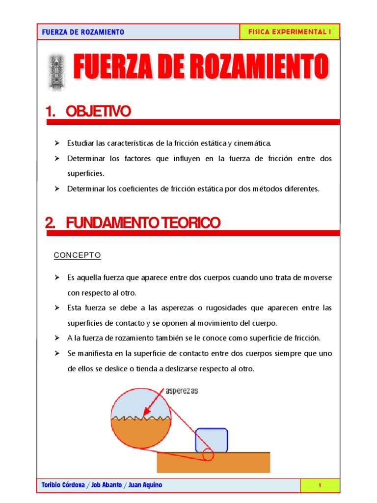 FUERZA DE ROZAMIENTO Fricción Fuerza Prueba gratuita