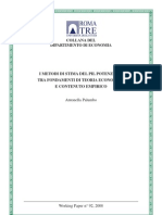 Palumbo 2008. Metodidistimadelpi0potenzialetrafondamentiteoriaeconomicacontenutoempirico