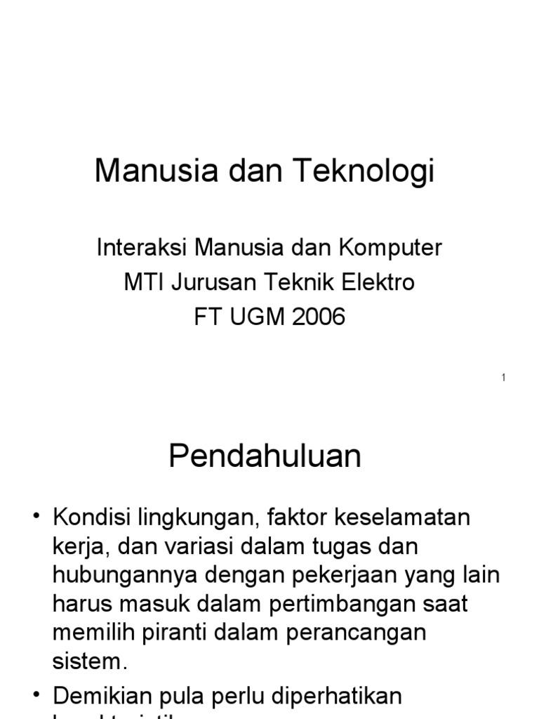 Manusia Dan Teknologi