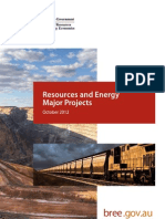 BREE Resources and Energy Major Projects Report - October 2012