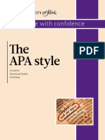 The APA Style: Reference With Confidence