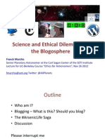 Science and Ethical Dilemmas in the Blogosphere