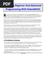 Teaching Programming With Robot Basic