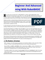Teaching programming with RobotBASIC from beginner to advanced