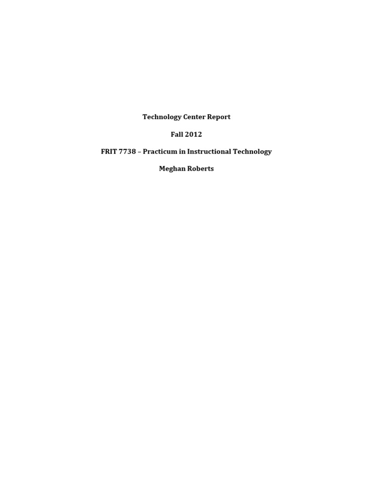 Educational Technology Center Report | PDF | Educational Technology ...