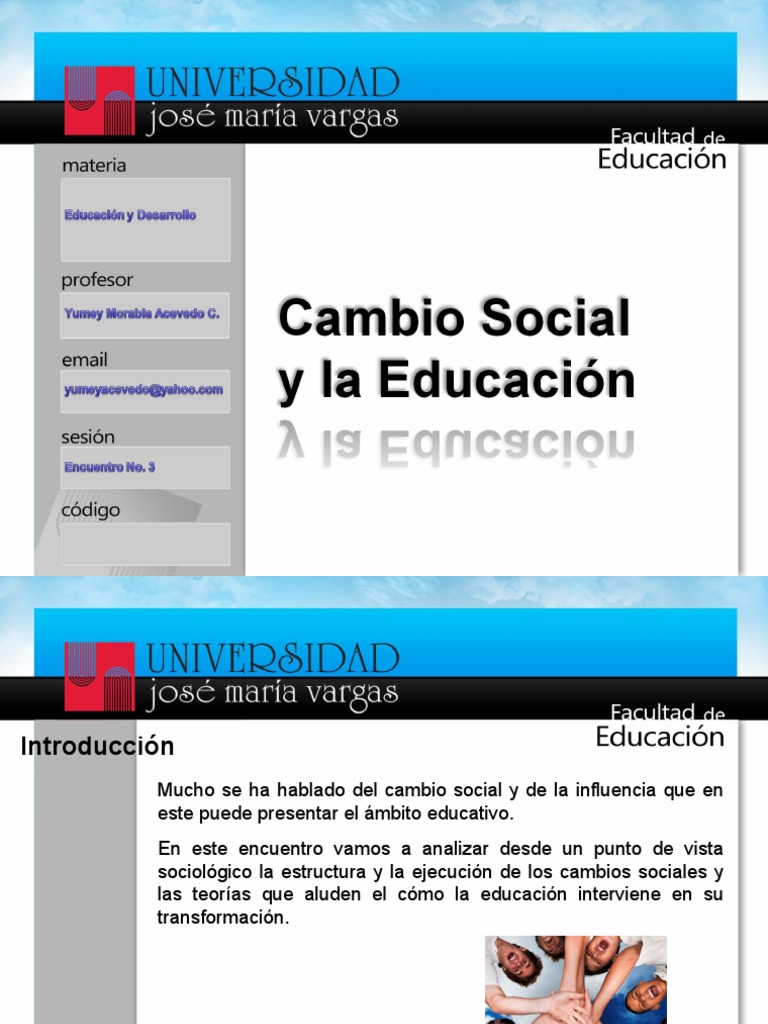 Cambio Social y Educacion | PDF | Cambio social | Sociedad