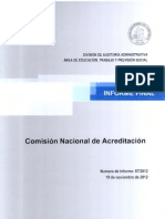 Informe Final 87 2012 Comision Nacional de Acreditacion Cumplimiento de La Normativa y Transacciones Noviembre 2012