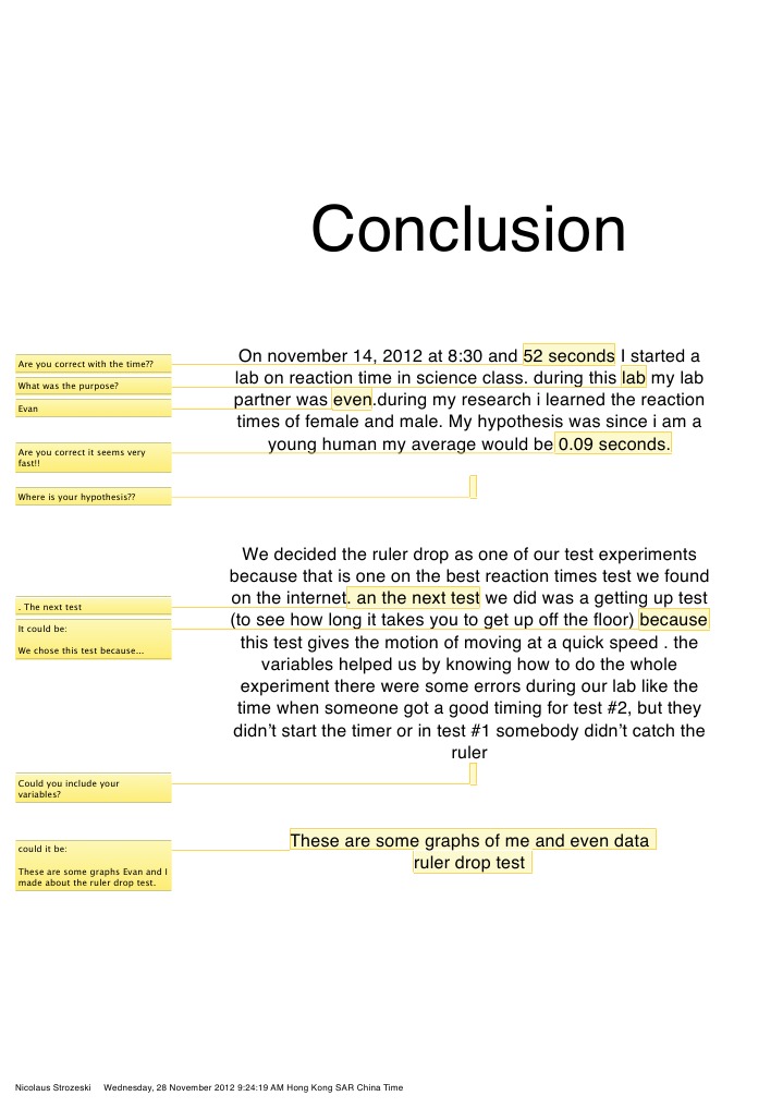 Ruler Drop Test: Reaction Time Results | PDF | Experiment | Justification