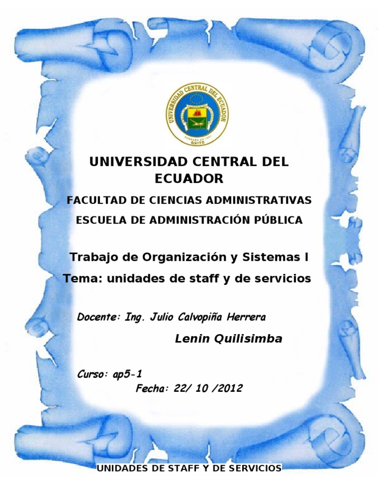 Unidades De Staff Y De Servicios Gestion De Recursos Humanos Planificacion
