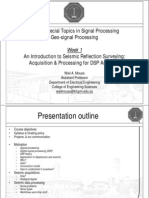 Presentation Outline: EE669-Special Topics in Signal Processing Geo-Signal Processing