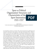Sport or Political Organization? Structures and Characteristics of The Red Sport International, 1921-1937