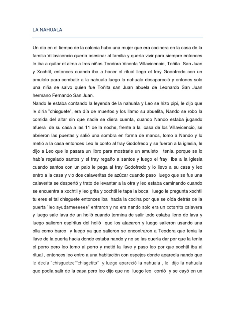 La Nahuala PDF Ocio