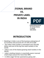 National Brand VS. Private Label in India