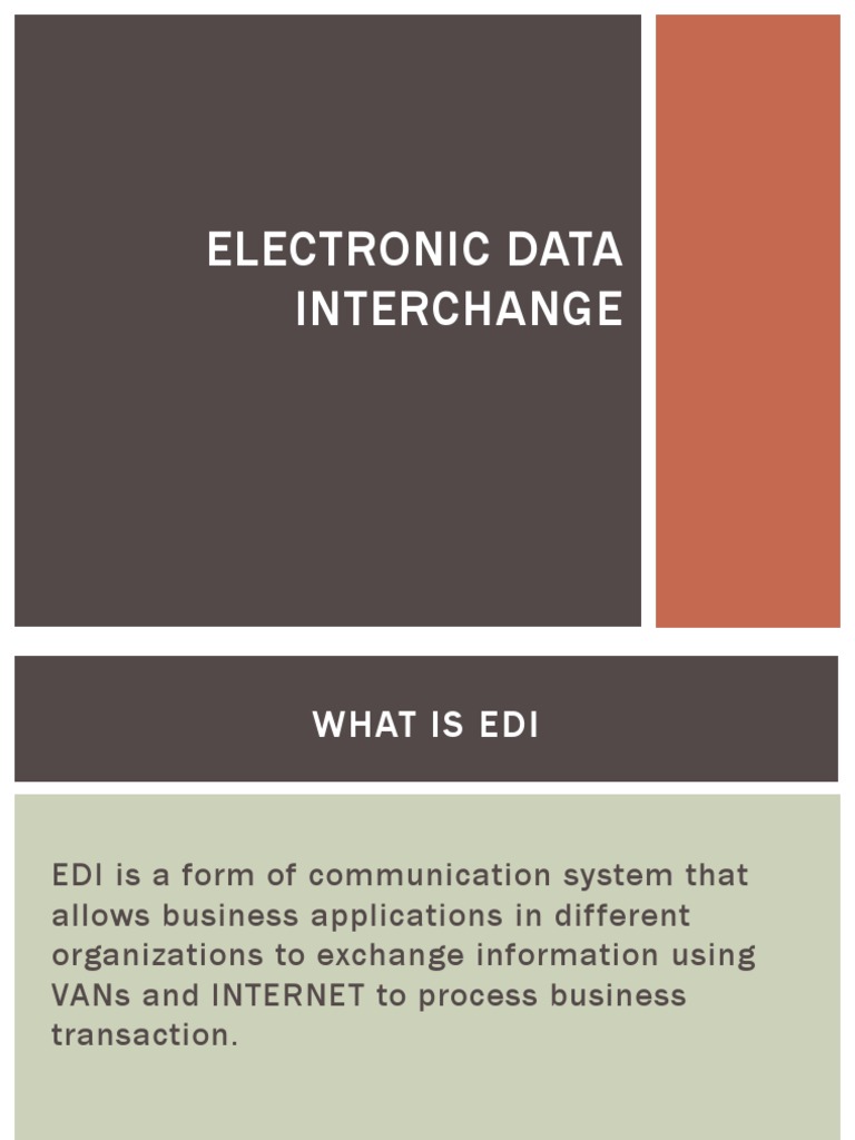 Electronic Data Interchange | PDF