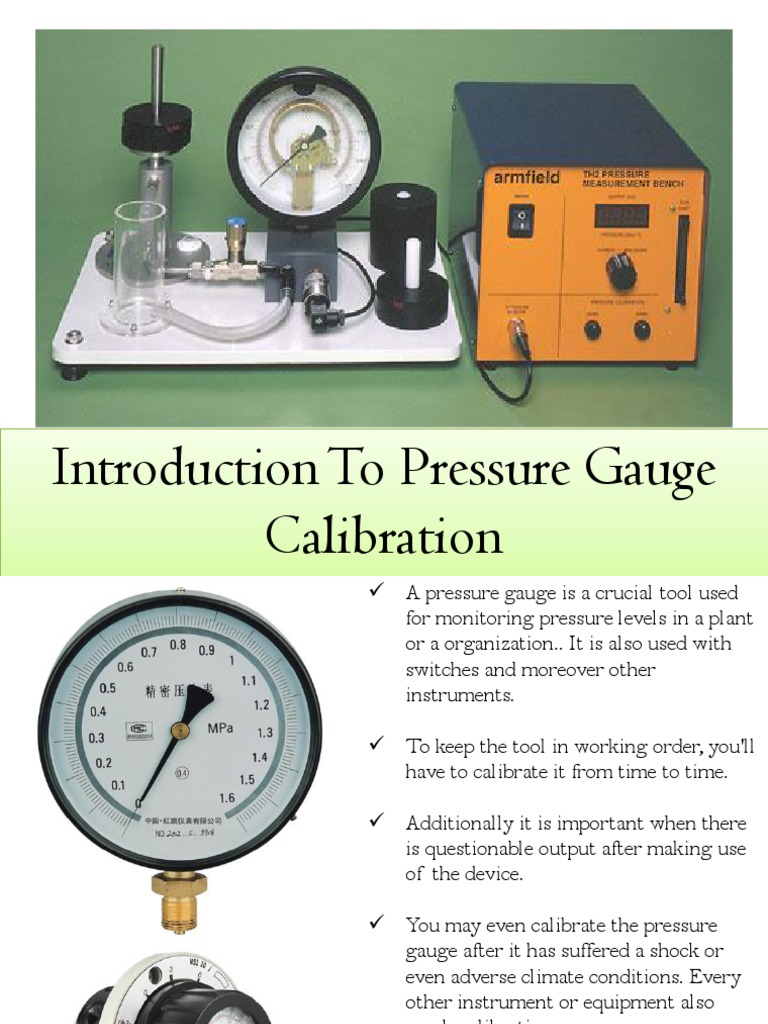 Pressure Gauge Calibration Process | PDF