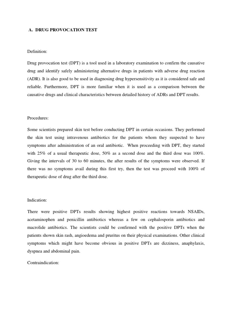 A. Drug Provocation Test