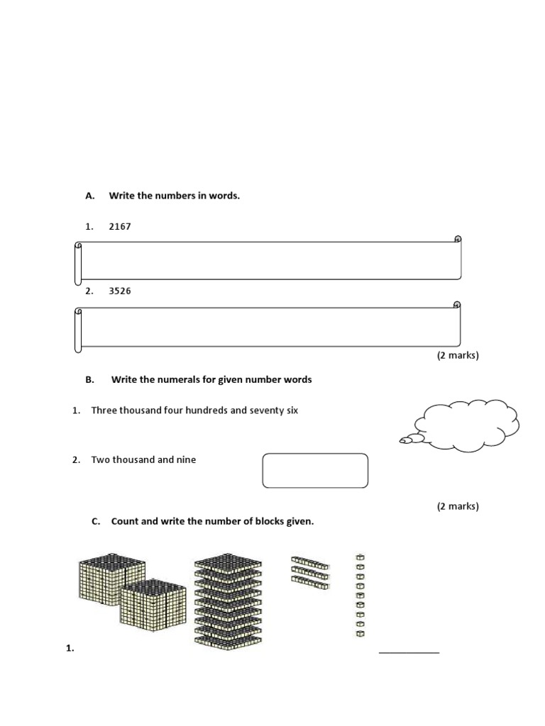 Number Writing and Math Exercises | PDF | Language Arts & Discipline ...