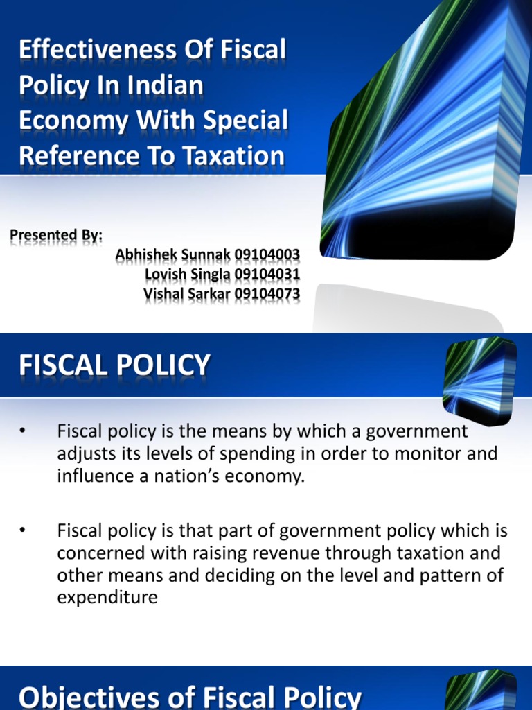 Fiscal Policy Impact on India's Economy | PDF | Fiscal Policy ...
