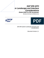 SAP BW-APO System Landscape and Interface Considerations