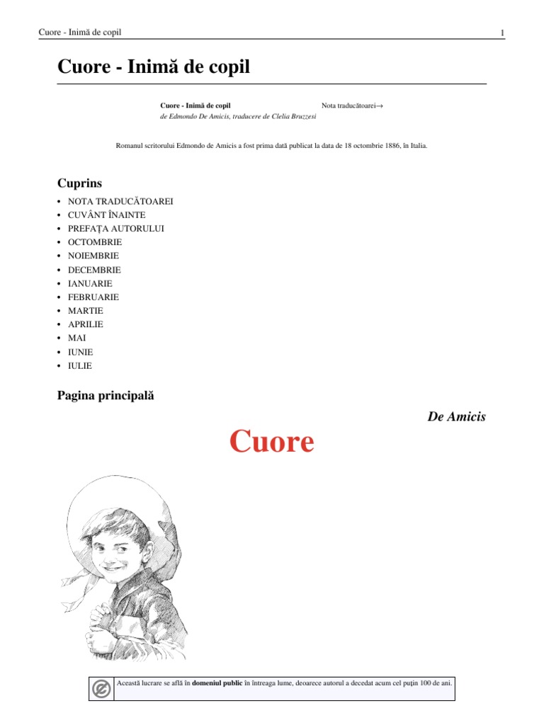 Cuore Inima de Copil | PDF
