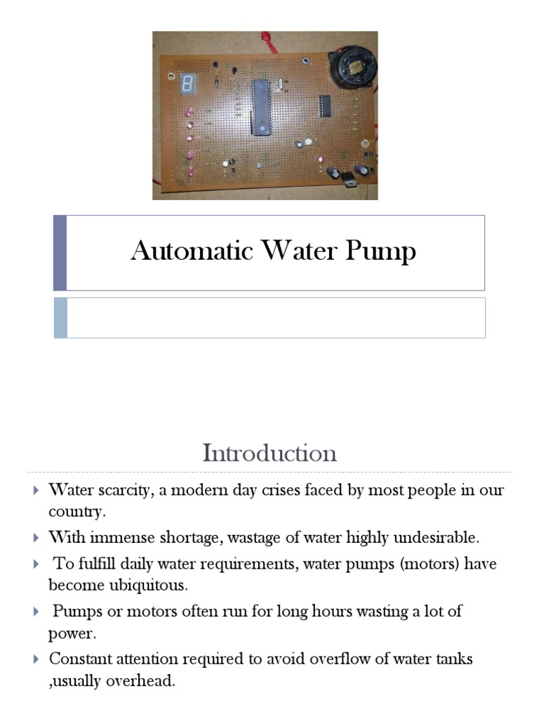 Automatic Water Pump | PDF | Electronic Circuits | Rectifier