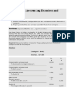 Consignment Accounting Exercises and